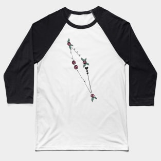 Scutum (Shield of Sobieski) Constellation Roses and Hearts Doodle Baseball T-Shirt